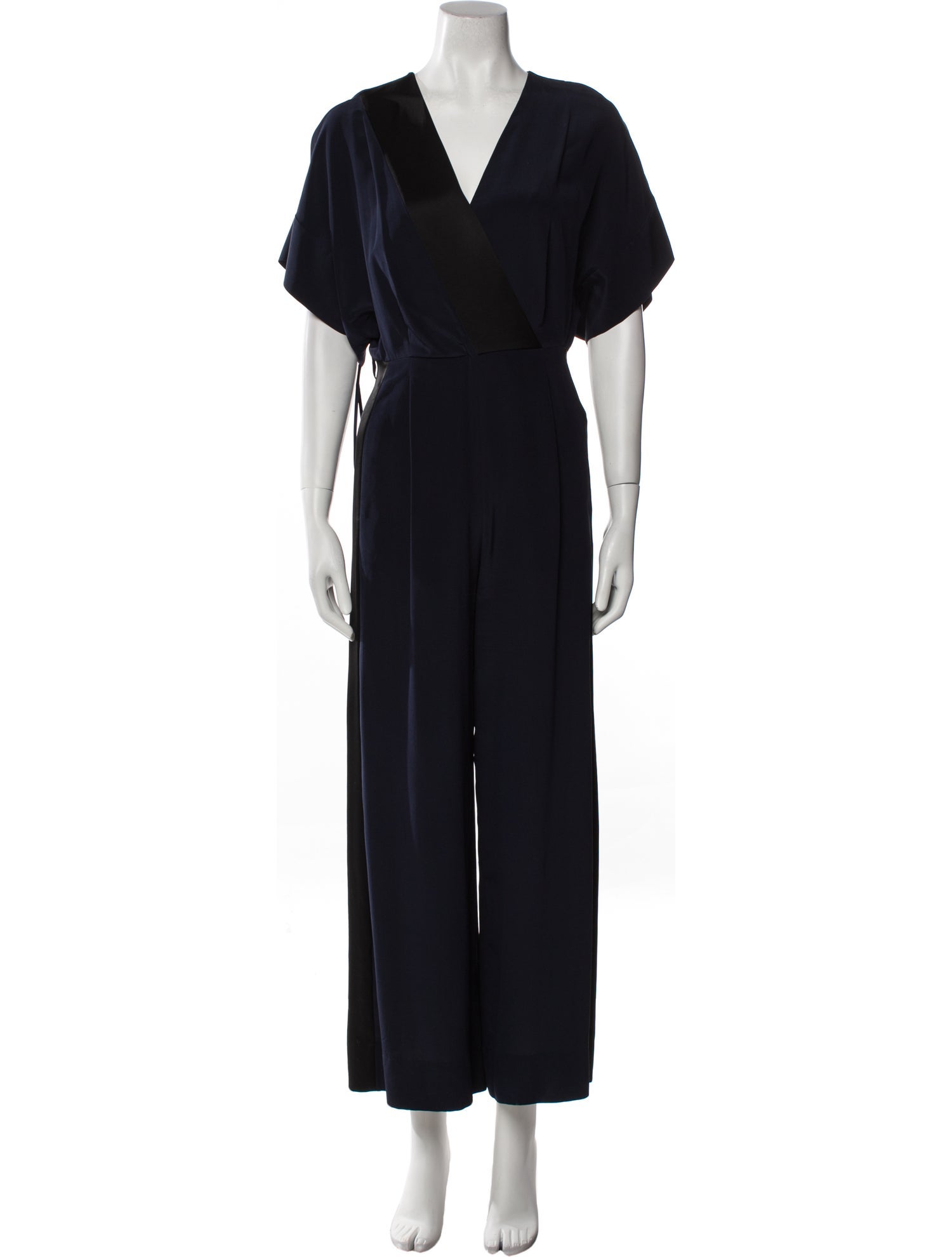 Diane von Furstenberg Silk V-Neck Jumpsuit