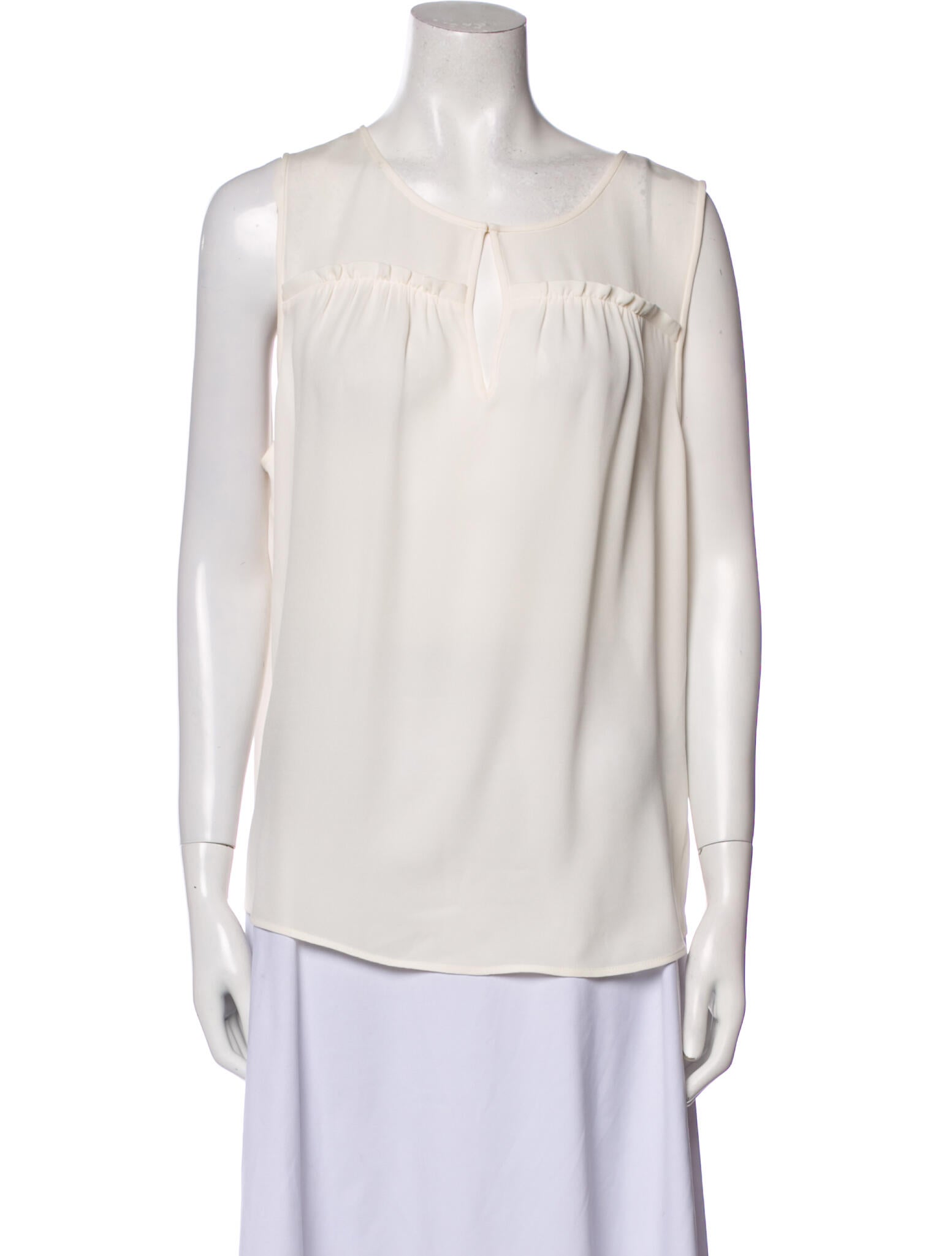 Diane von Furstenberg Silk Scoop Neck Blouse