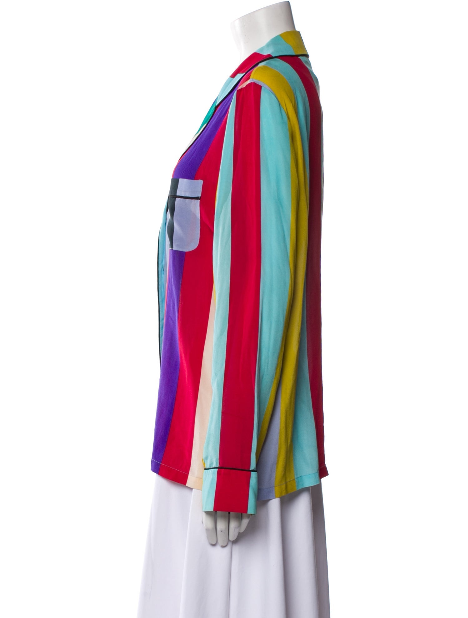 Diane von Furstenberg Silk Printed Button-Up Top