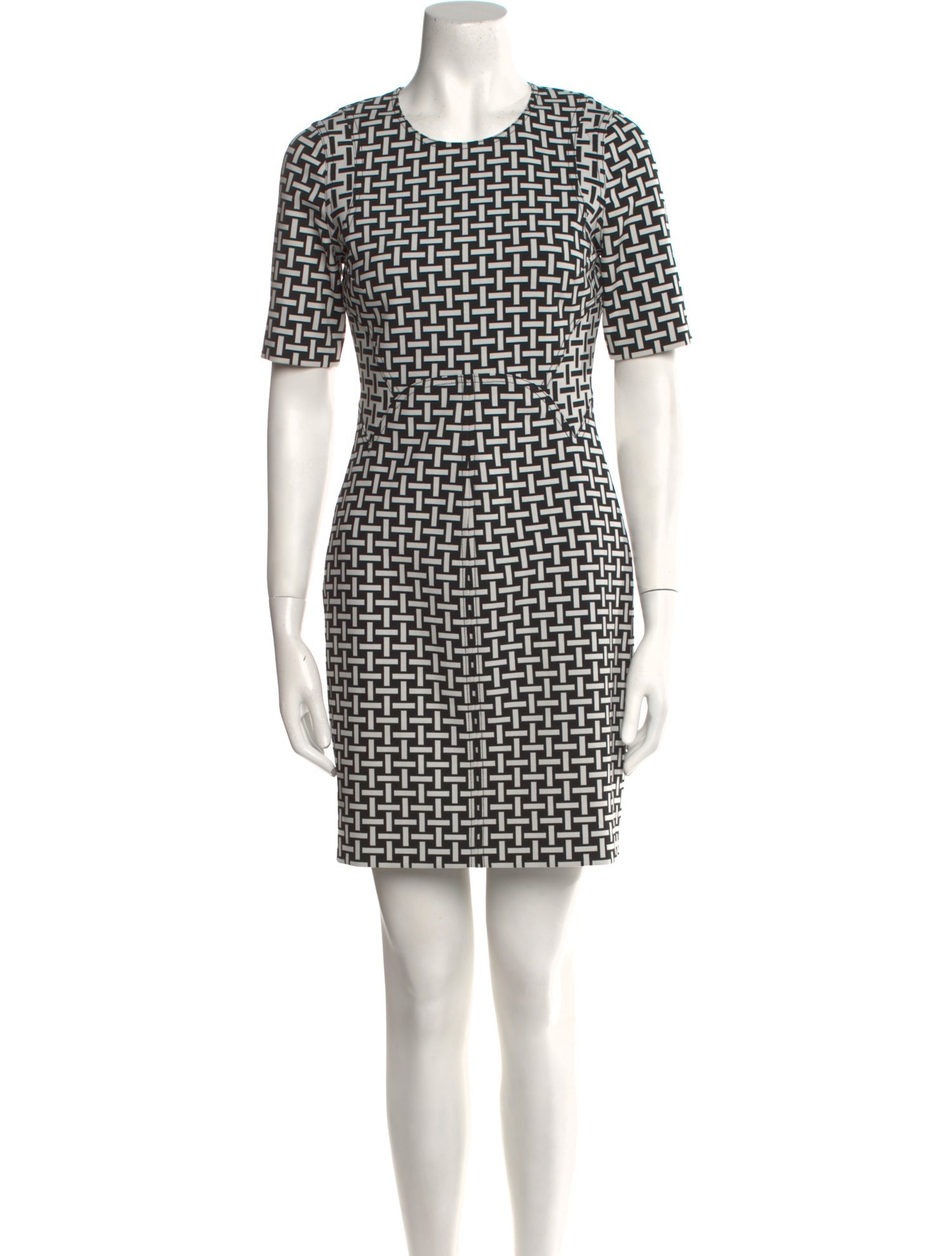 Diane von Furstenberg Plaid Print Mini Dress