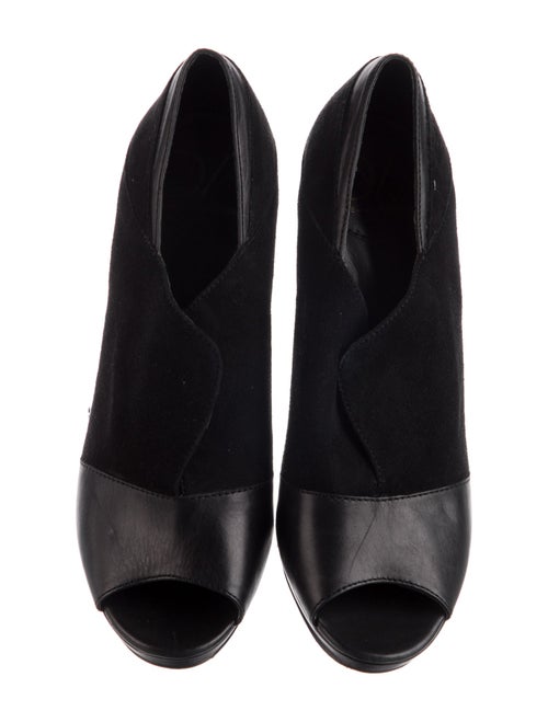 Diane von Furstenberg Suede Leather Trim Embellishment Pumps