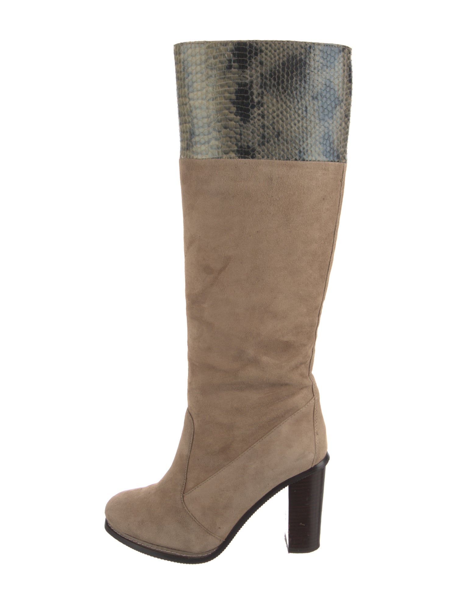 Diane von Furstenberg Suede Animal Print Boots