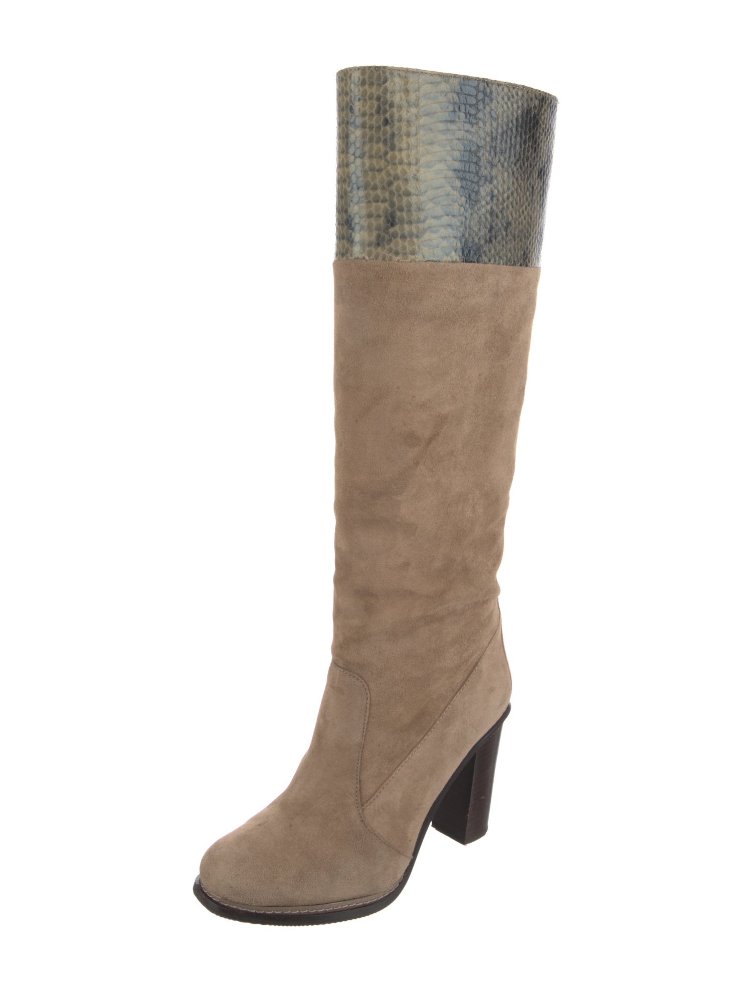 Diane von Furstenberg Suede Animal Print Boots