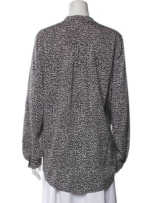Diane von Furstenberg Printed Long Sleeve Button-Up Top