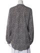 Diane von Furstenberg Printed Long Sleeve Button-Up Top