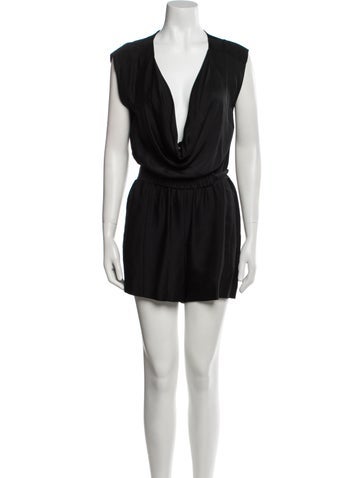 Diane von Furstenberg Jumpsuits and Rompers Silk Plunge Neckline Romper US 4 | S