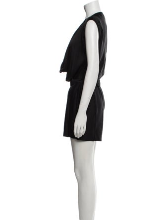 Diane von Furstenberg Silk Plunge Neckline Romper