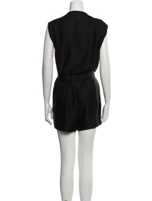 Diane von Furstenberg Silk Plunge Neckline Romper