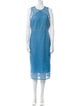 Diane von Furstenberg Crew Neck Midi Length Dress