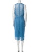 Diane von Furstenberg Crew Neck Midi Length Dress
