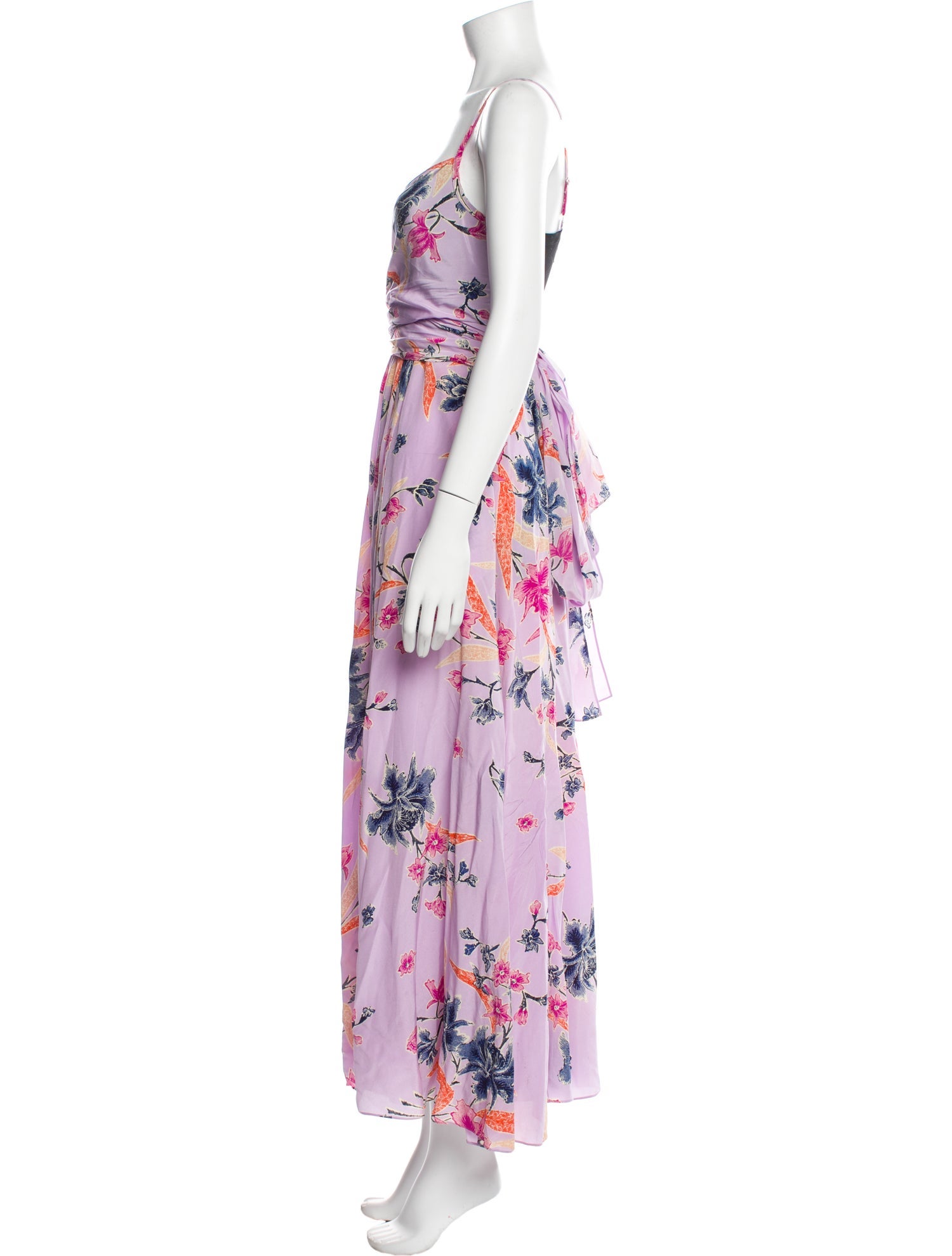Diane von Furstenberg Floral Print Long Dress
