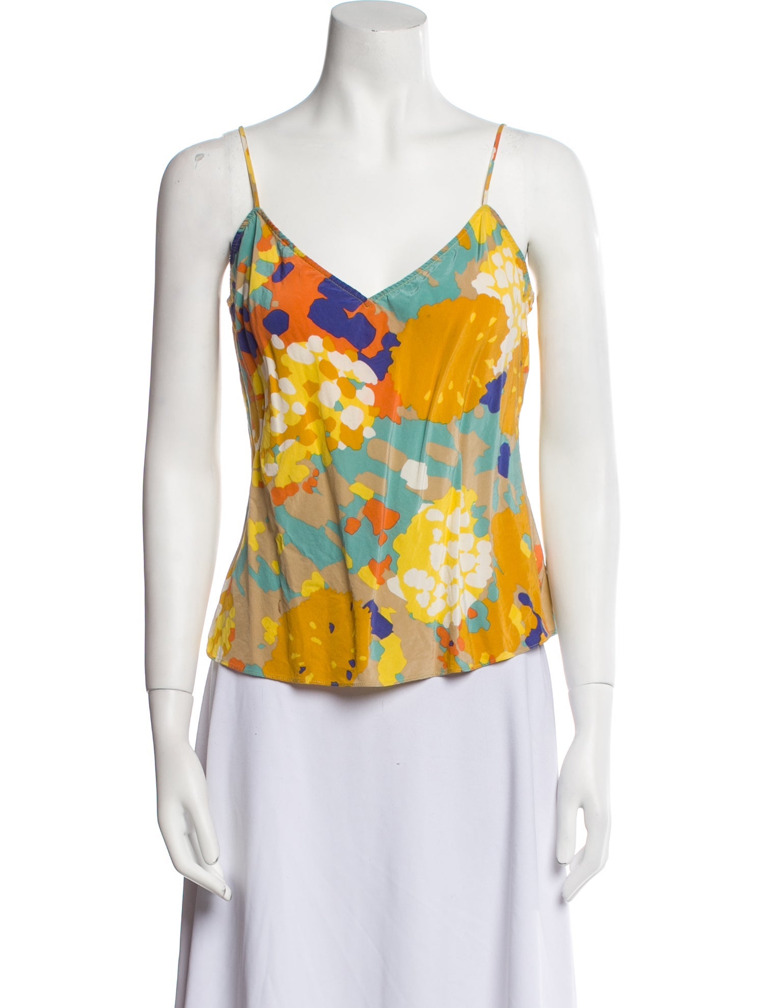 Diane von Furstenberg Silk Floral Print Top