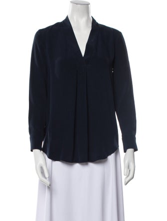 Diane von Furstenberg Silk V-Neck Blouse