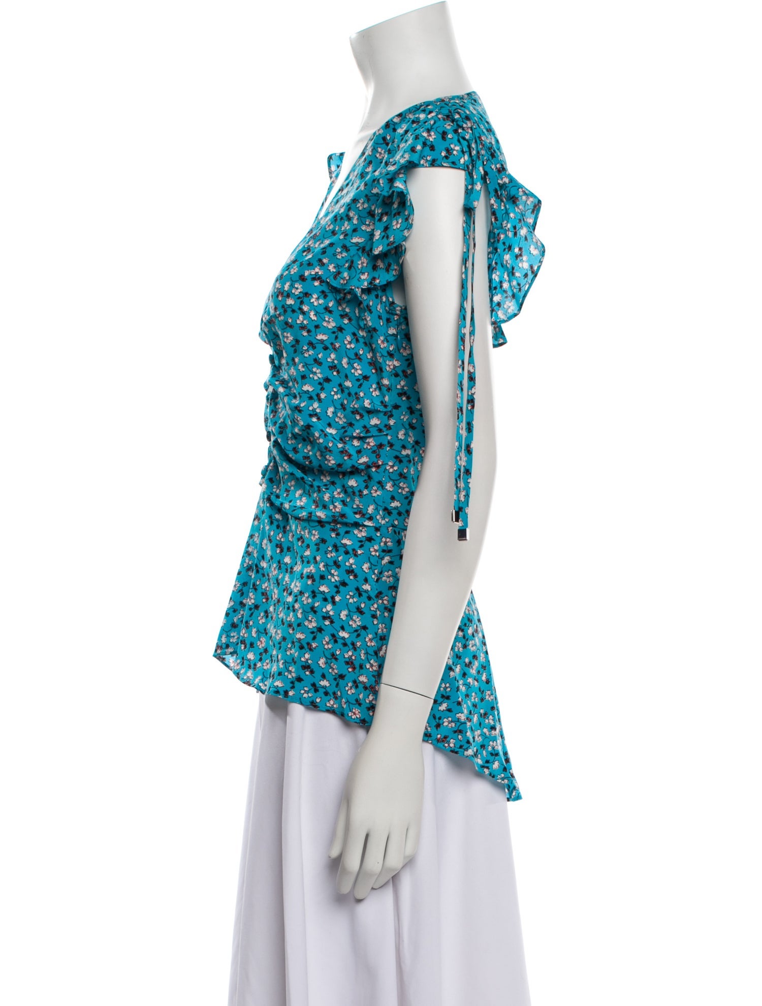 Diane von Furstenberg Silk Floral Print Blouse