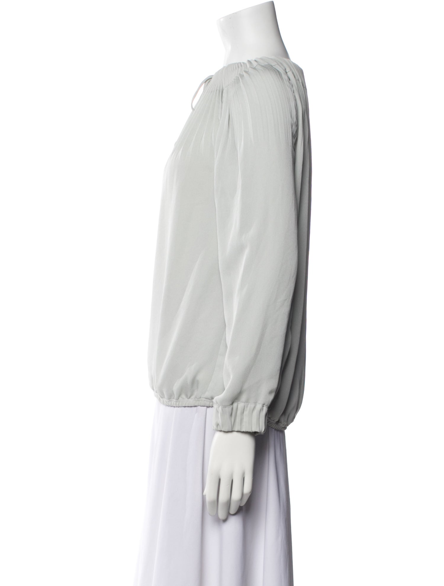 Diane von Furstenberg Tie Neck Long Sleeve Blouse