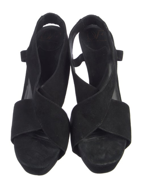 Diane von Furstenberg Suede Slingback Sandals