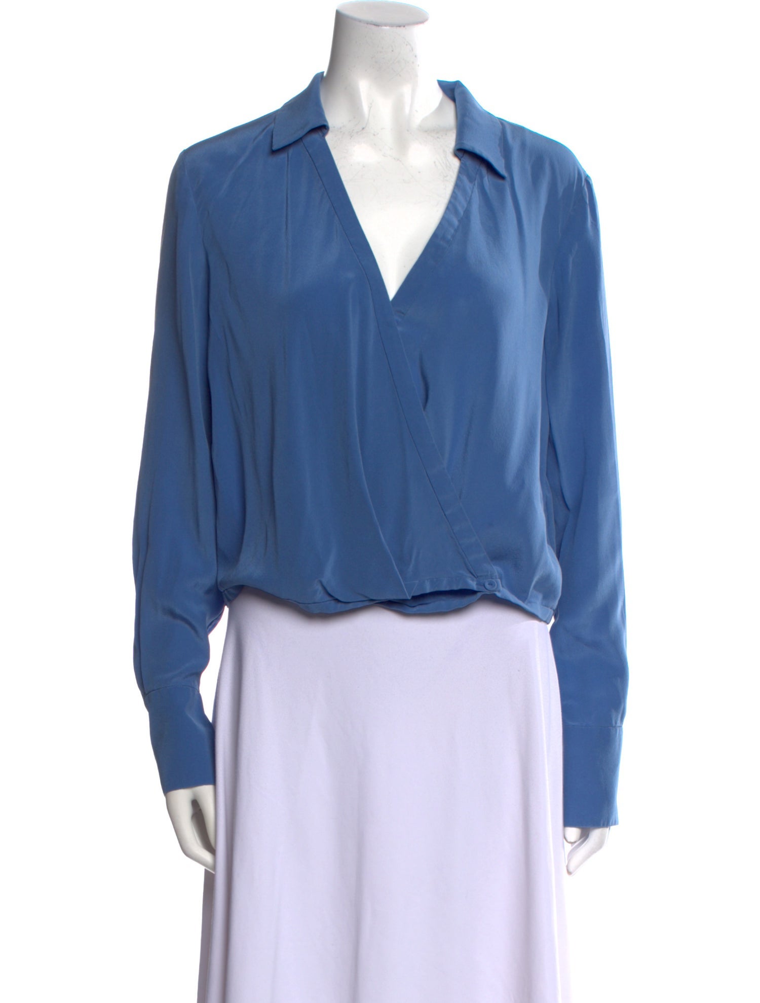 Diane von Furstenberg Silk V-Neck Crop Top