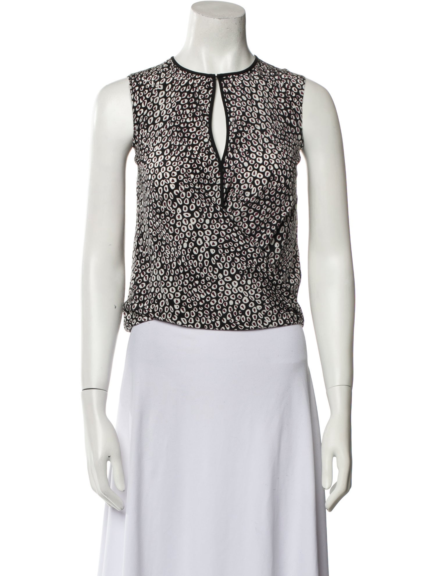 Diane von Furstenberg Silk Printed Crop Top