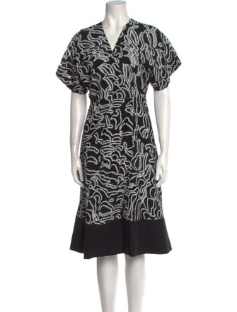 Diane von Furstenberg Printed Midi Length Dress