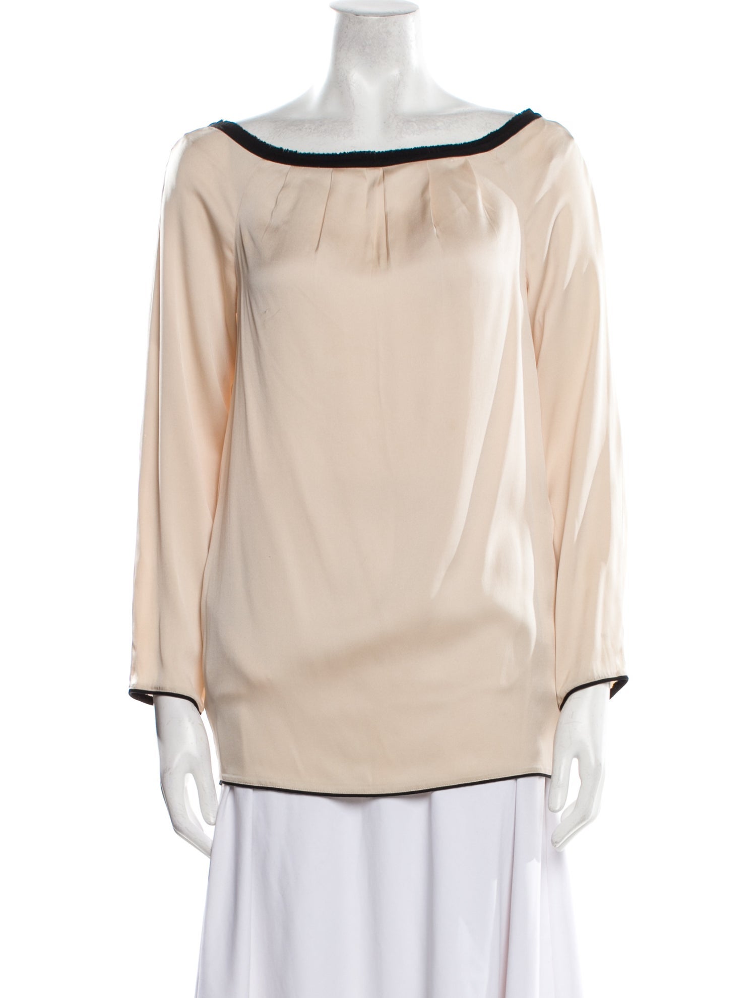 Diane von Furstenberg Silk Bateau Neckline Blouse