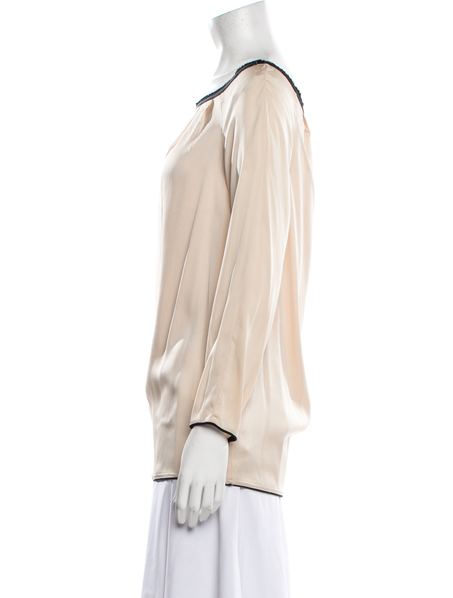 Diane von Furstenberg Silk Bateau Neckline Blouse