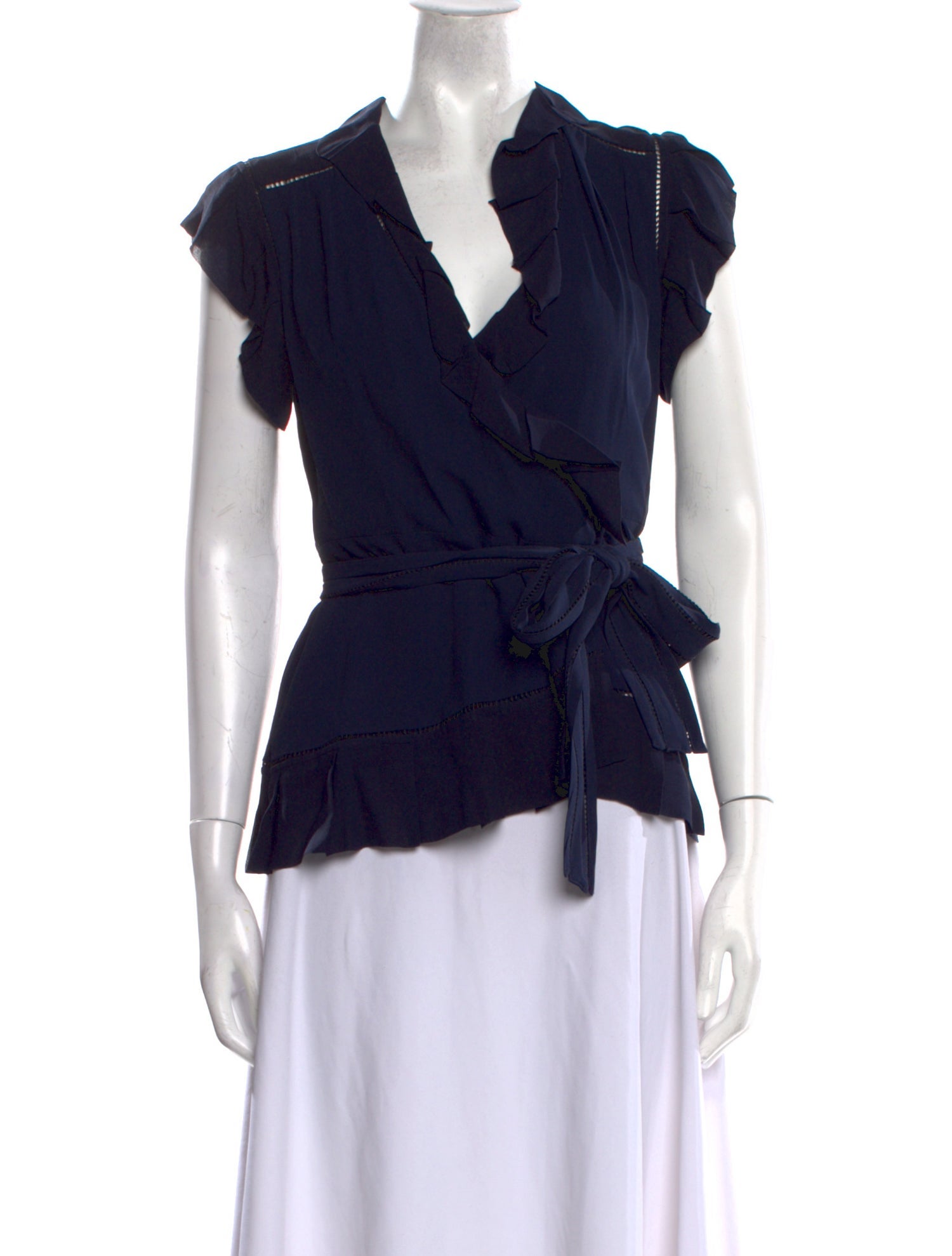 Diane von Furstenberg Silk V-Neck Blouse