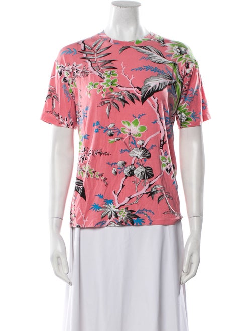 Diane von Furstenberg Silk Floral Print T-Shirt