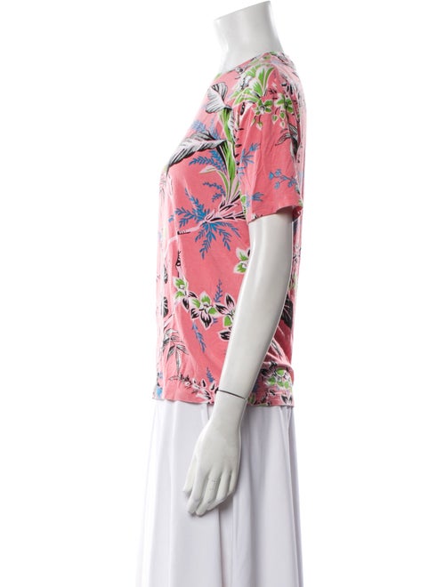 Diane von Furstenberg Silk Floral Print T-Shirt