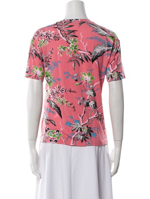 Diane von Furstenberg Silk Floral Print T-Shirt