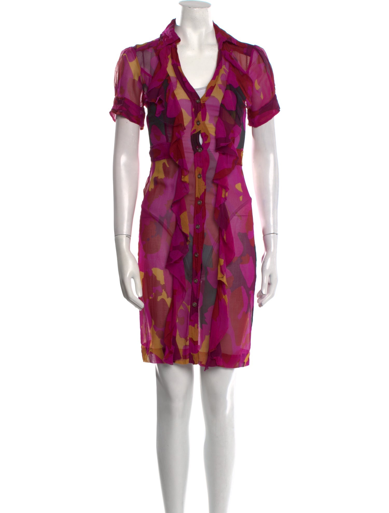 Diane von Furstenberg Printed Short Sleeve Tunic