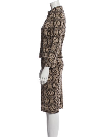 Diane von Furstenberg Wool Floral Print Skirt Set