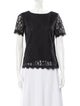 Diane von Furstenberg Lace Pattern Bateau Neckline Blouse