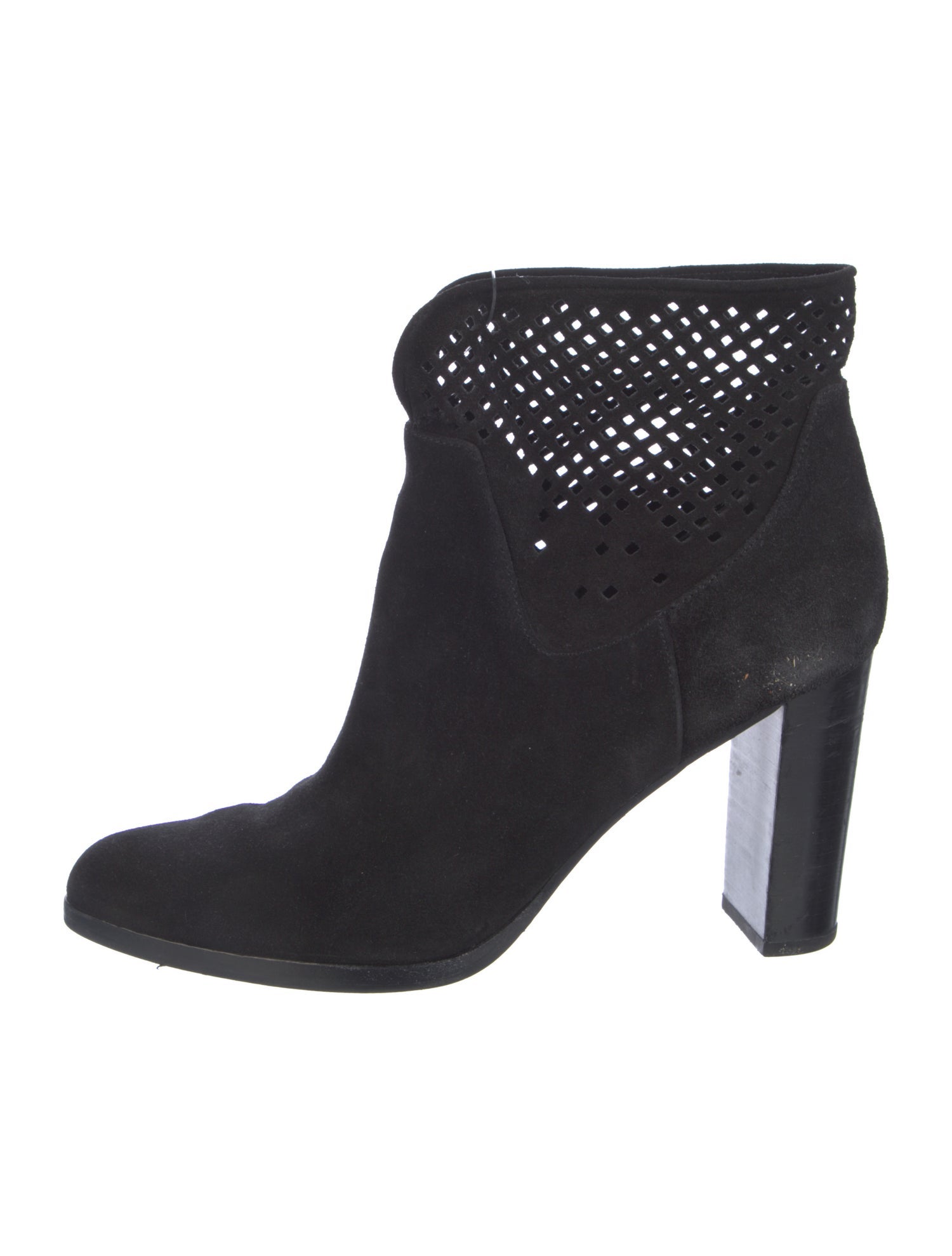 Diane von Furstenberg Suede Lasercut Accents Boots