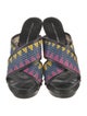 Diane von Furstenberg Leather Printed Slides