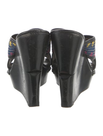 Diane von Furstenberg Leather Printed Slides