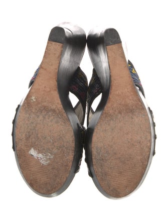 Diane von Furstenberg Leather Printed Slides