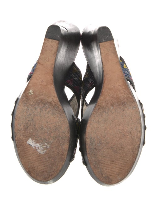 Diane von Furstenberg Leather Printed Slides