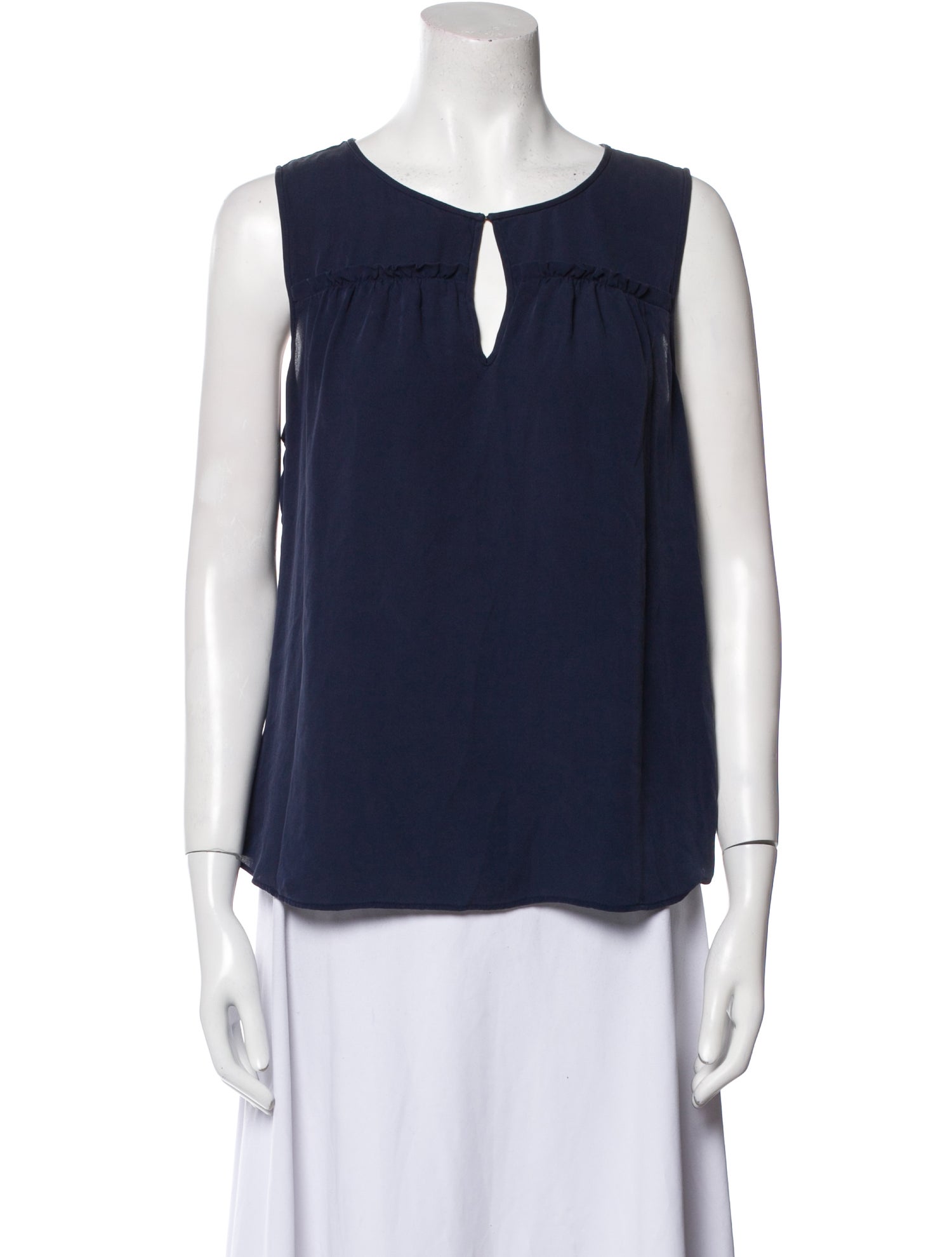 Diane von Furstenberg Silk Crew Neck Blouse