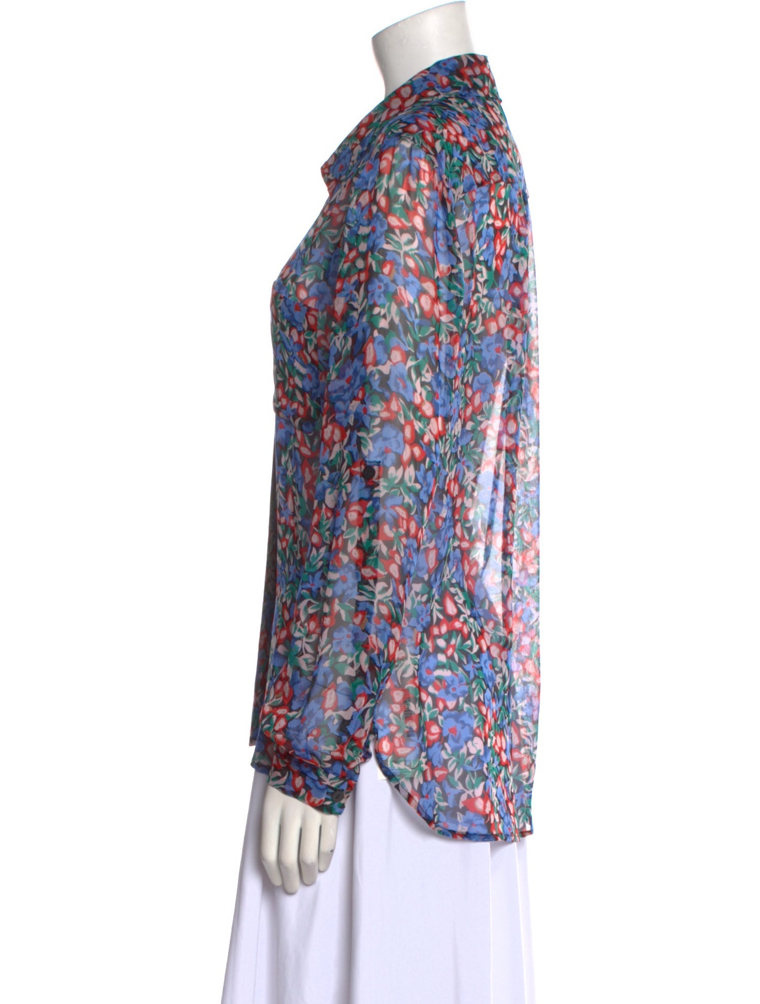 Diane von Furstenberg Silk Floral Print Blouse