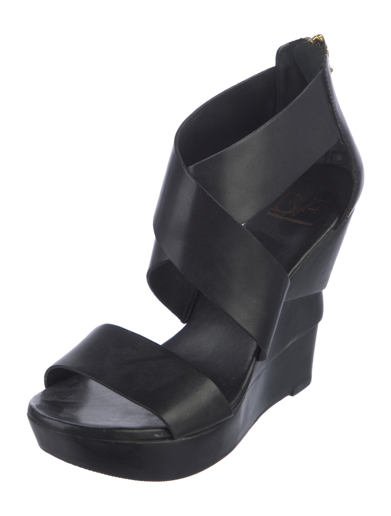 Diane von Furstenberg Leather Slingback Sandals