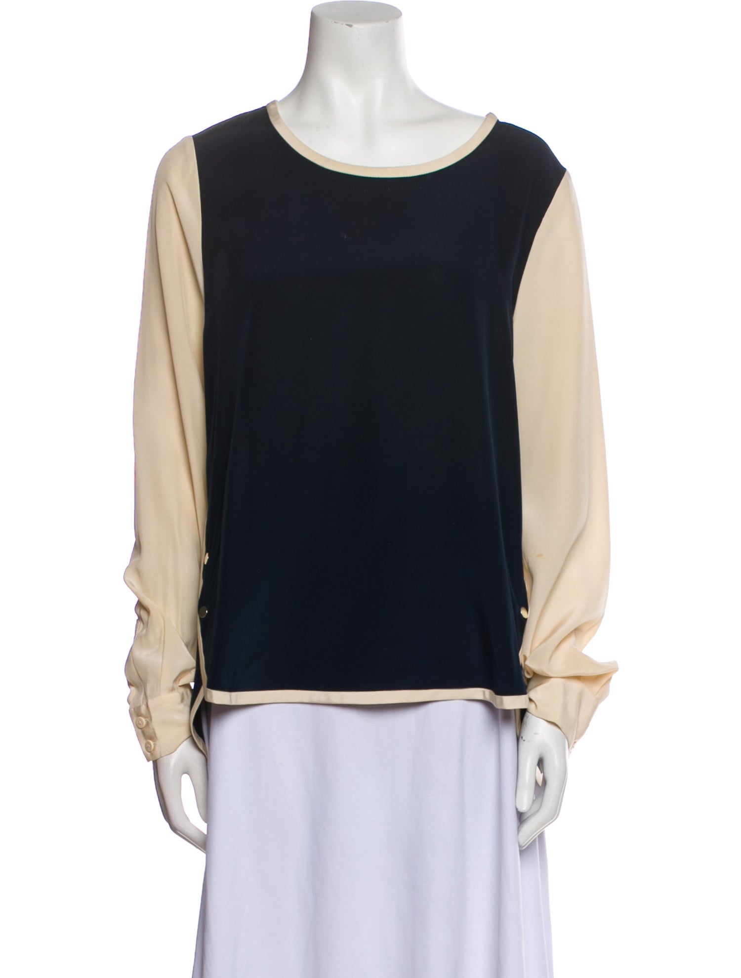 Diane von Furstenberg Silk Scoop Neck Blouse