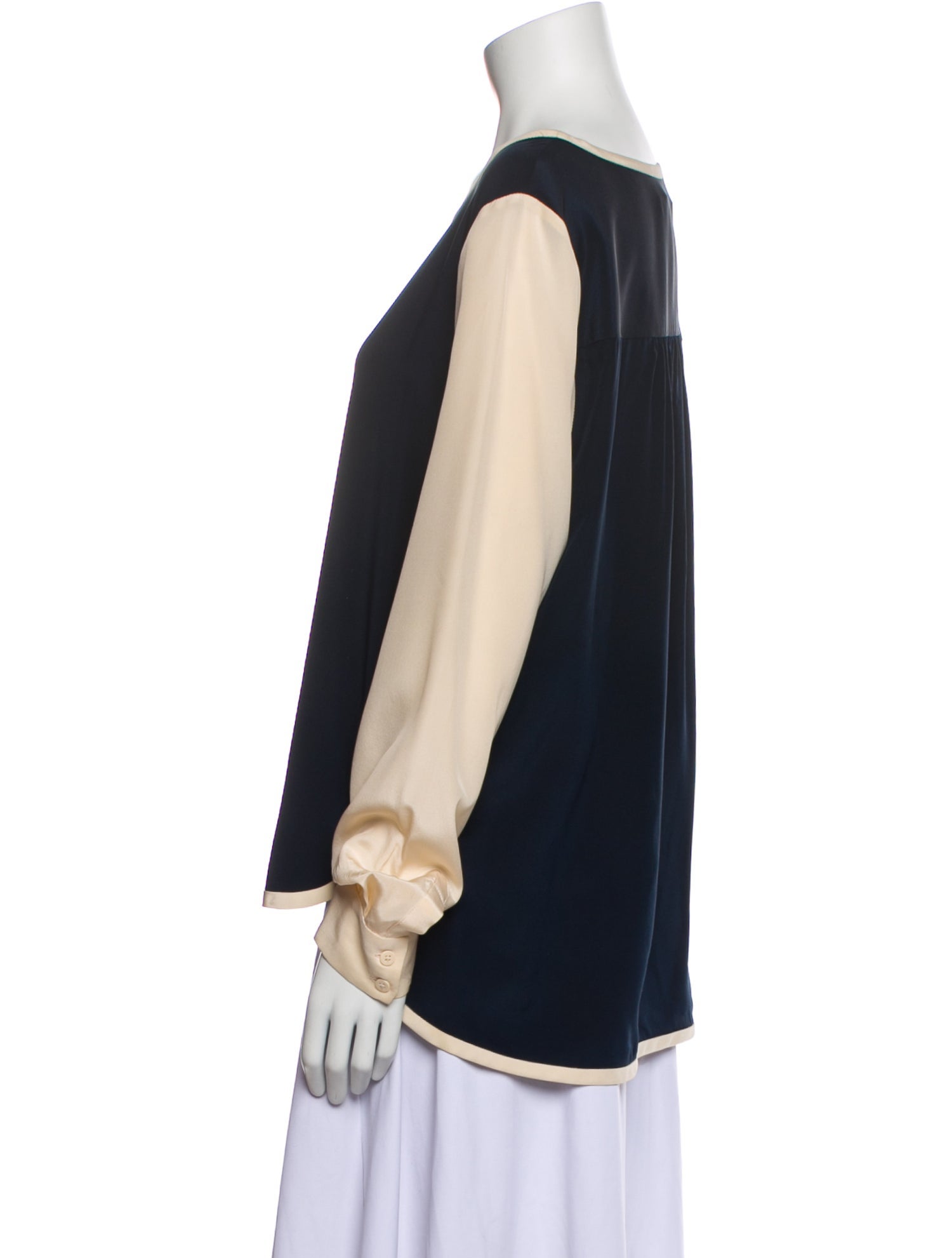 Diane von Furstenberg Silk Scoop Neck Blouse