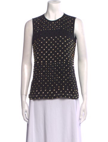Diane von Furstenberg Tops Silk Polka Dot Print Top Petite