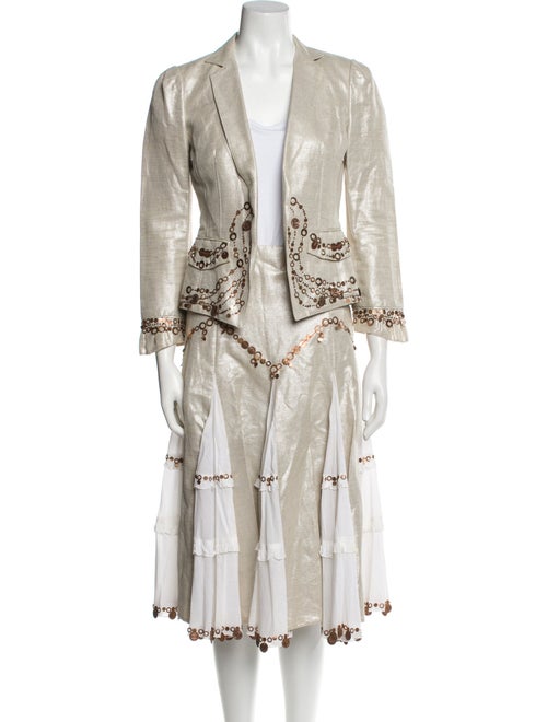 Diane von Furstenberg Linen Printed Skirt Set