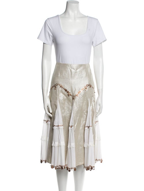 Diane von Furstenberg Linen Printed Skirt Set