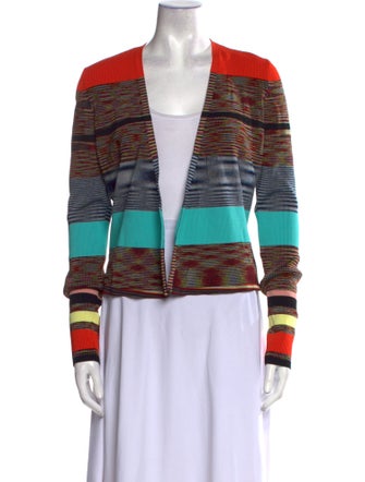 Diane von Furstenberg Striped Open Front Sweater
