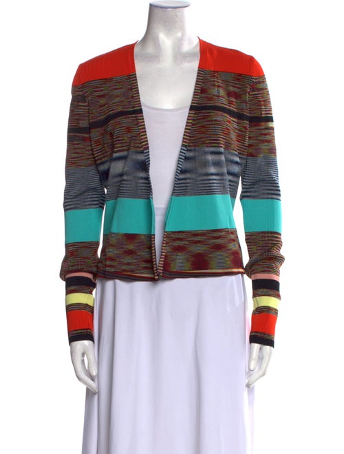 Diane von Furstenberg Striped Open Front Sweater