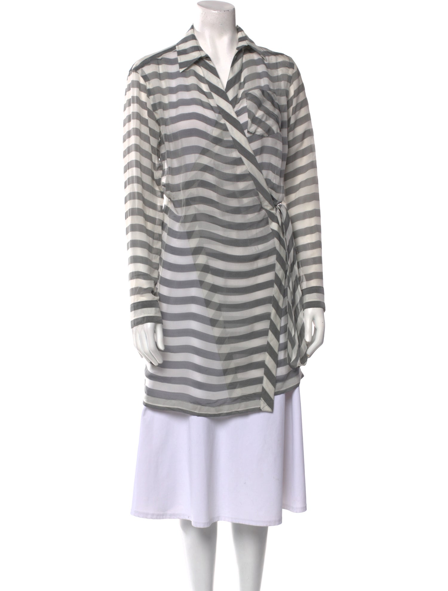 Diane von Furstenberg Silk Striped Tunic