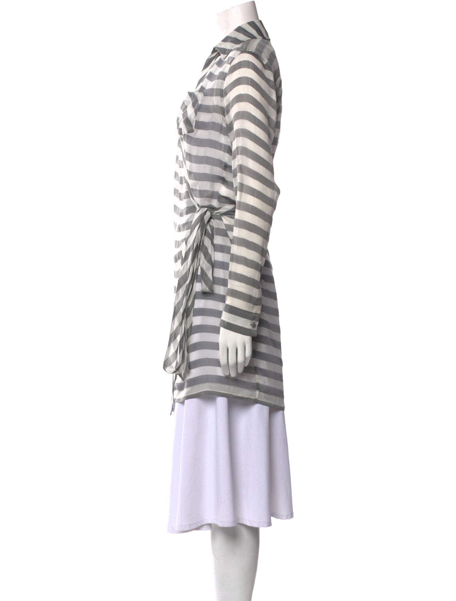 Diane von Furstenberg Silk Striped Tunic