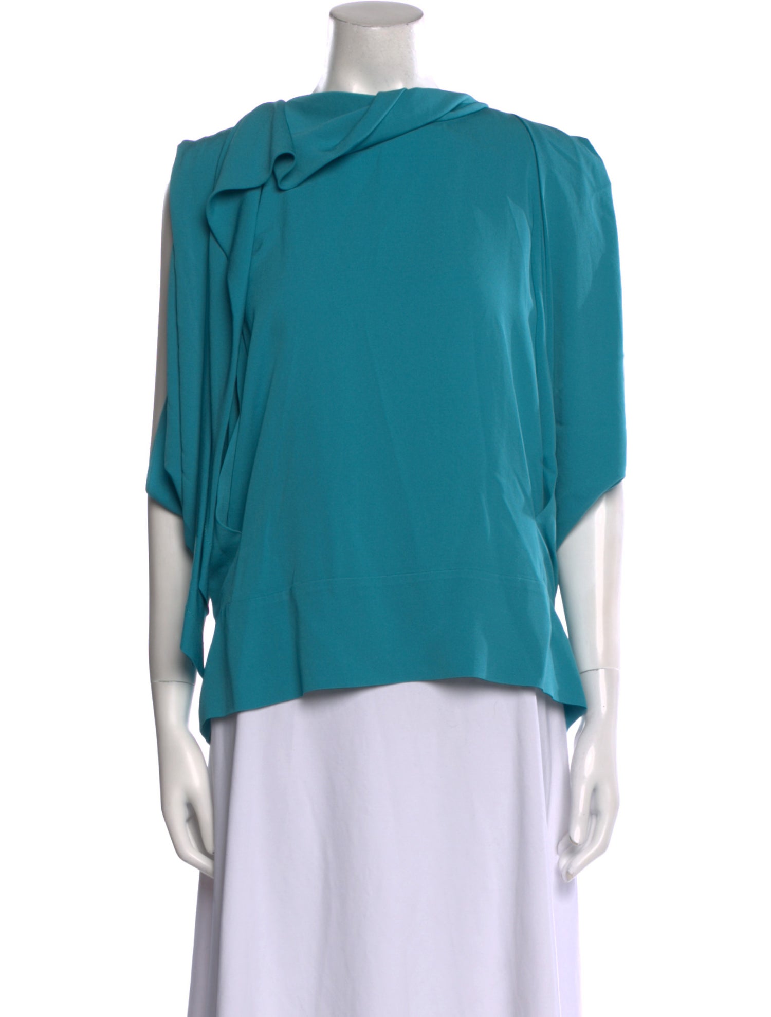 Diane von Furstenberg Silk Bateau Neckline Blouse